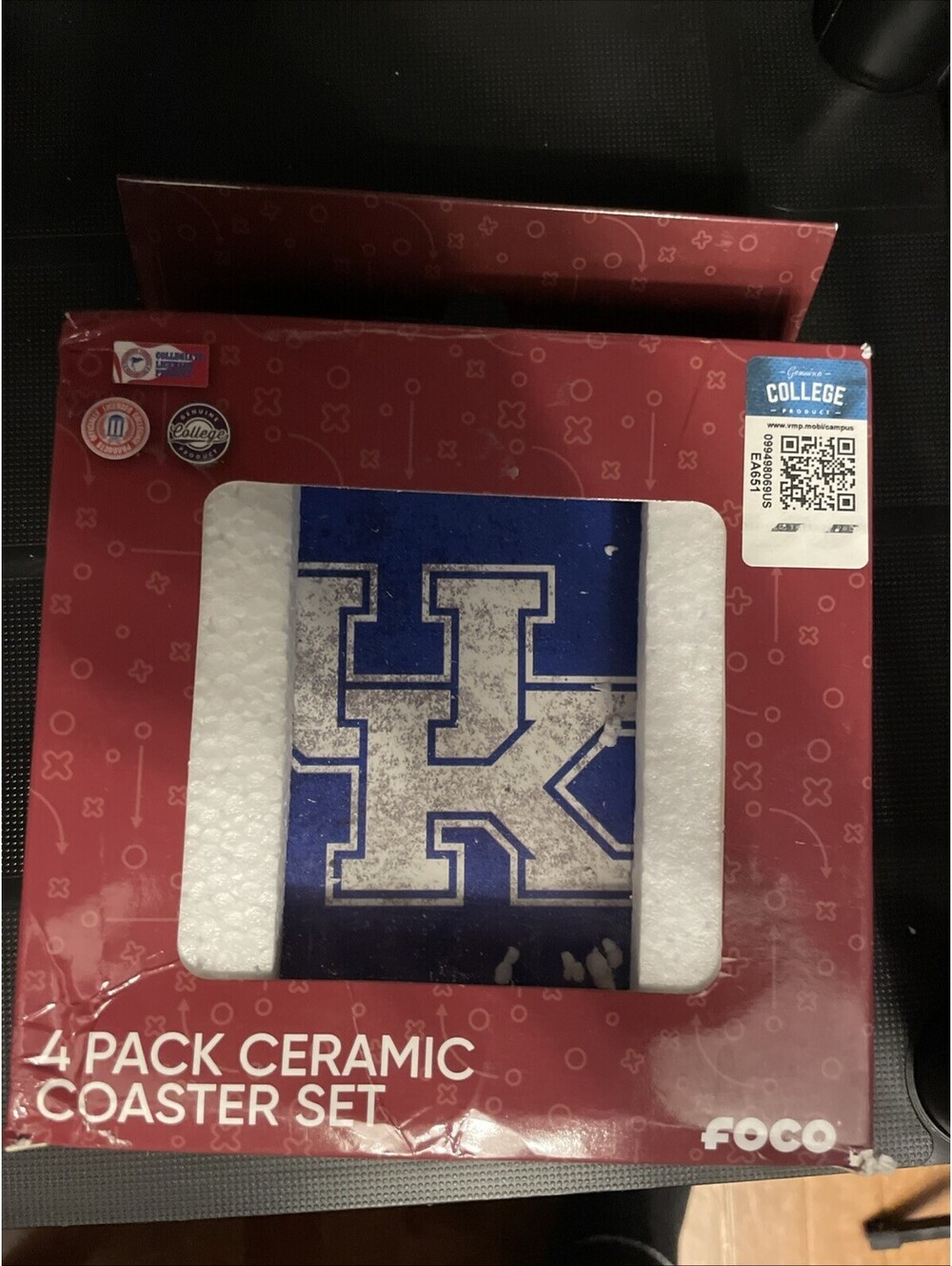 Kentucky Wildcats NCAA Coaster Foco Ceramic Coaster Set Of 4